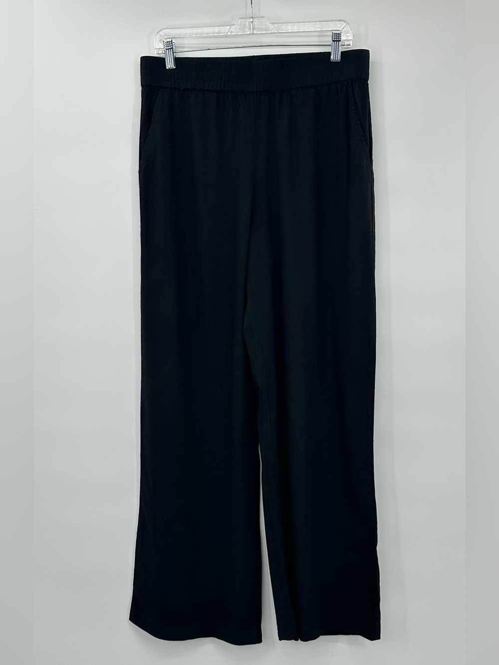 Marine Layer Black Wide Leg Pull On Lightweight Pants size L